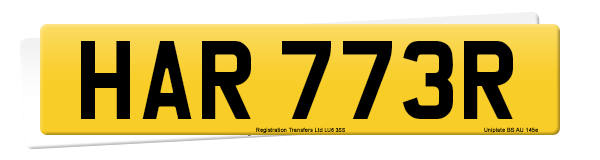 Registration number HAR 773R